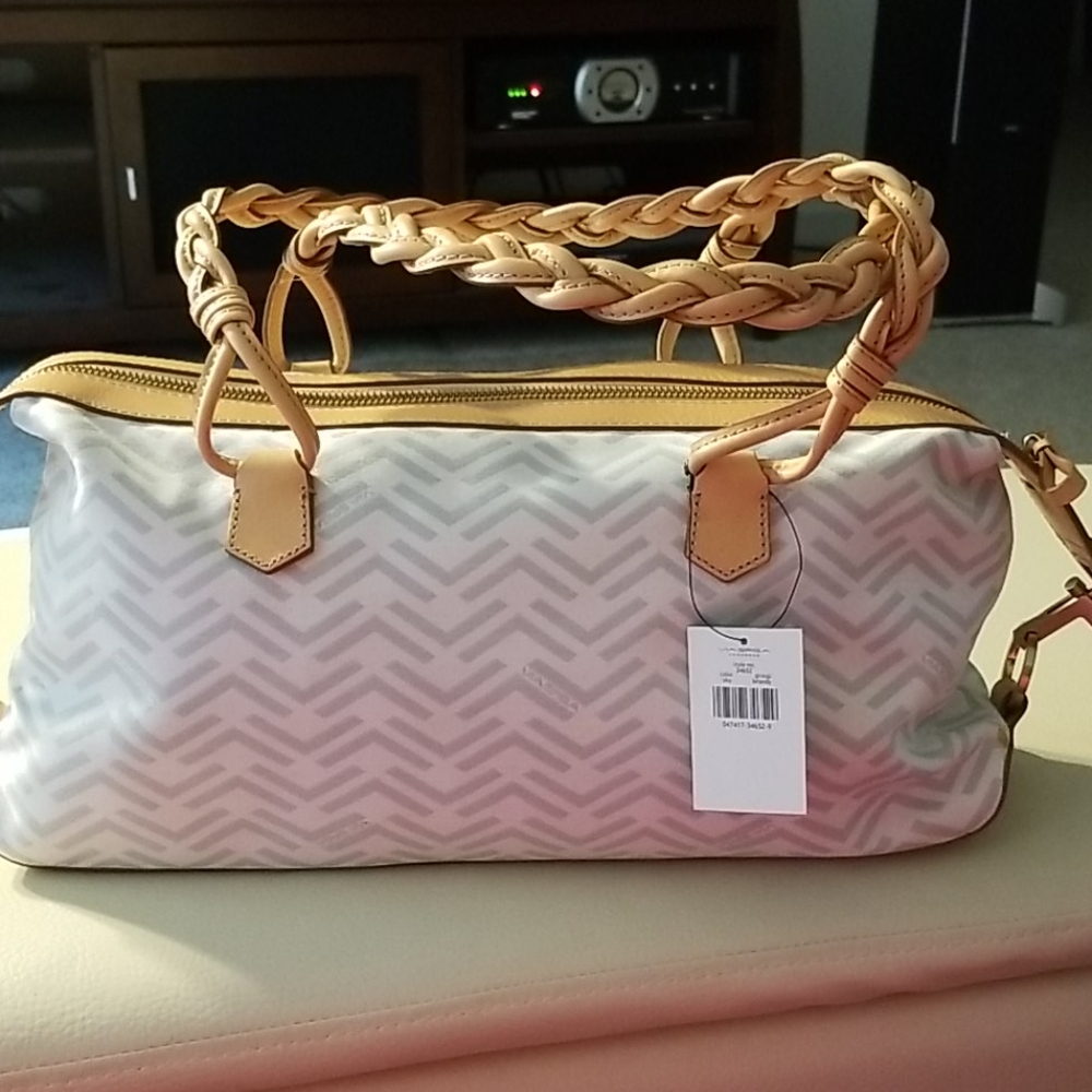 Via Spiga Canvas and Leather Bag